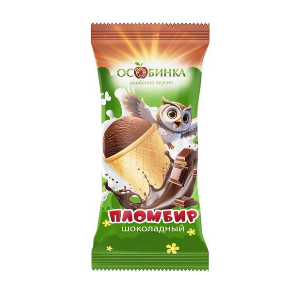 Упаковка Мороженое пломбир шоколадный - аренда торгового знака Особинка